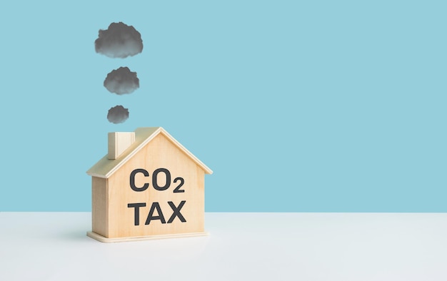Taxe carbone et concepts de gestion d'entreprise. écologie ou protection de l'environnement
