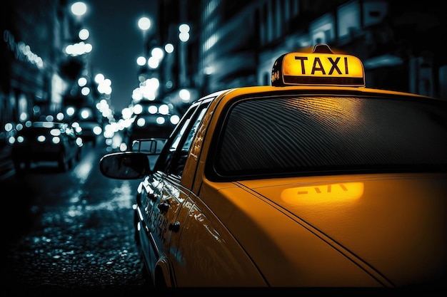 Taxi de nuit généré par l'IA