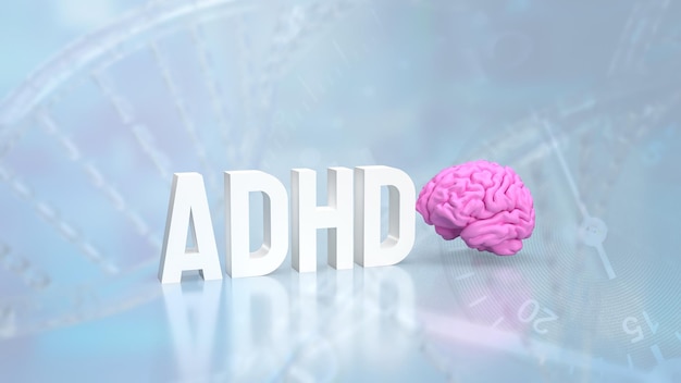 Le TDAH pour le concept médical ou éducatif de rendu 3D