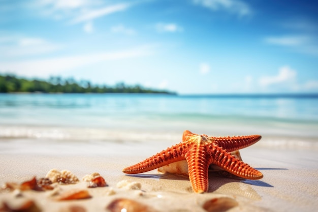 Été de plage d'étoile de mer Générer Ai