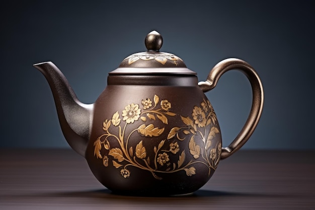 Teapot blanc vintage isolé