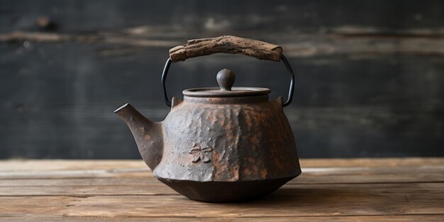 Teapot japonais de style wabi-sabi rustique