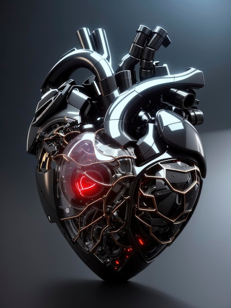 Tech Magic Heart Une Illustration Futuriste