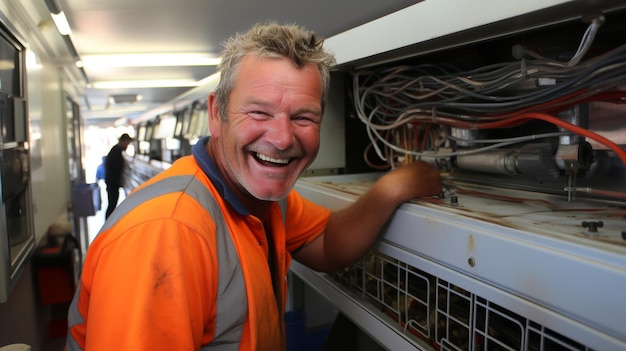 Technicien de la climatisation industrielle installant un système HVAC dans un bâtiment commercial