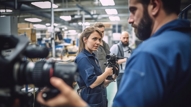 Photo technicien mécanicien automobile bras croisés dans le garage d'un atelier de réparation automobile moderne