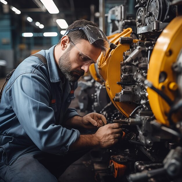 Technicien professionnel travaillant en toute sécurité