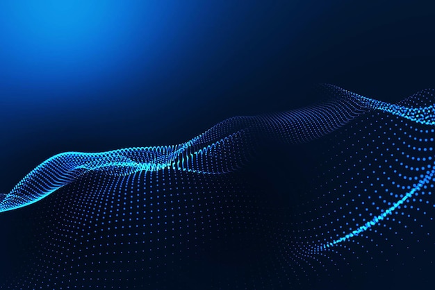 Technologie abstraite fond bleu connexion réseau fond numérique