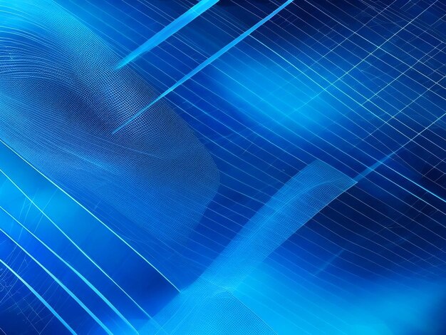 technologie abstraite lignes brillantes maille fond de bannière bleue