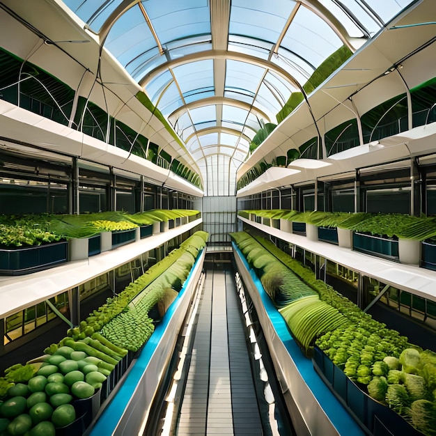 Technologie agricole avancée avec agriculture verticale