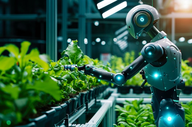 La technologie agricole intelligente et les robots à bras intelligents récoltent