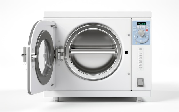 Technologie d'autoclave sur fond blanc