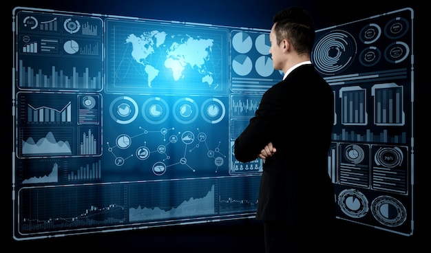 Technologie Big Data pour le concept de finance d'entreprise.