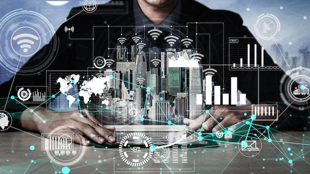 Technologie de communication 5G du réseau Internet conceptuel