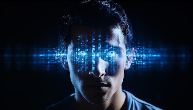 technologie créative des yeux holographiques numériques
