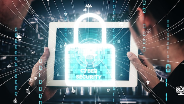 Technologie de cryptage de cybersécurité pour protéger la confidentialité des données conceptuel