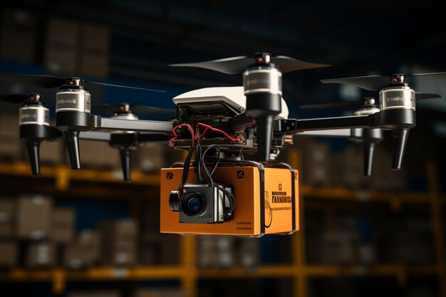 La technologie des drones industriels rationalise la logistique garantissant une livraison efficace des produits à domicile