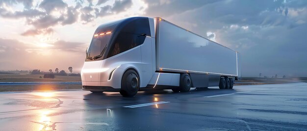 La technologie du futur camion moderne camion rechargeable IA générative