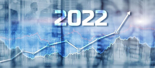 La technologie financière du nouvel an 2022 change le graphique de croissance des entreprises avec une idée de retour sur investissement