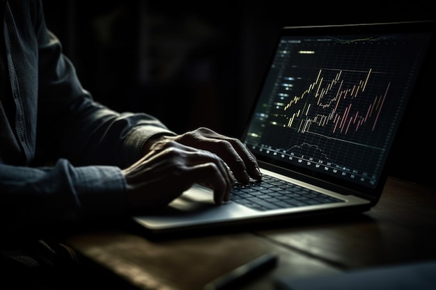 Technologie financière Tableau de bord KPI sur écran virtuel Scientifique de la technologie de visualisation d'analyse de données volumineuses analysant la structure de l'information pour la finance d'entreprise internet des objets iot