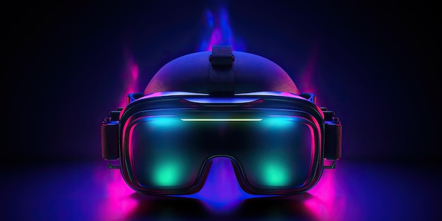 Photo technologie future du casque de masque de réalité virtuelle ai generated ai generative vr