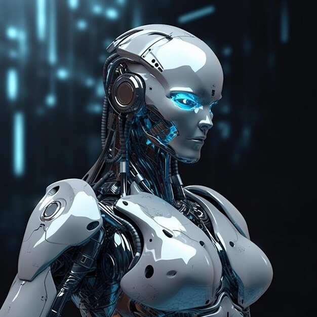 technologie d'image de robot IA réaliste ai générative