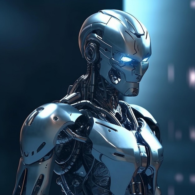 technologie d'image de robot IA réaliste ai générative