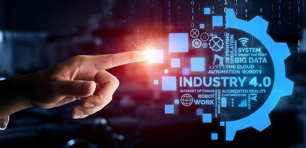 Technologie d'ingénierie et concept d'usine intelligente de l'industrie 4.0