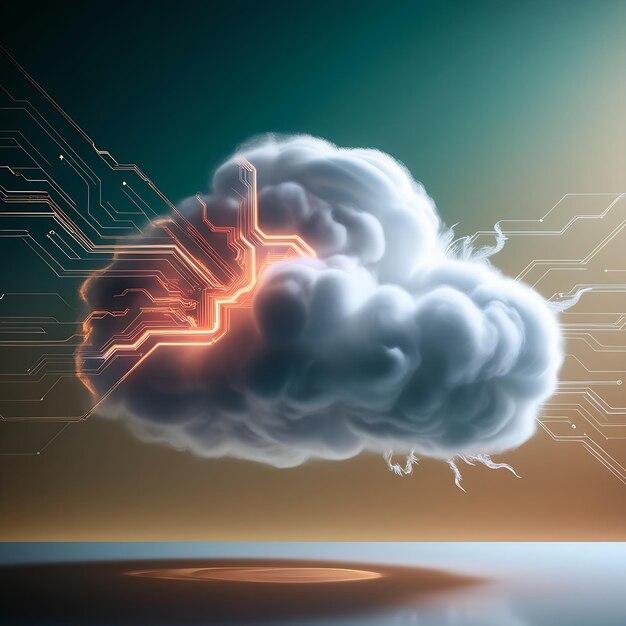 Technologie d'internet futuriste Conception de communication électronique de l'informatique en nuage de données