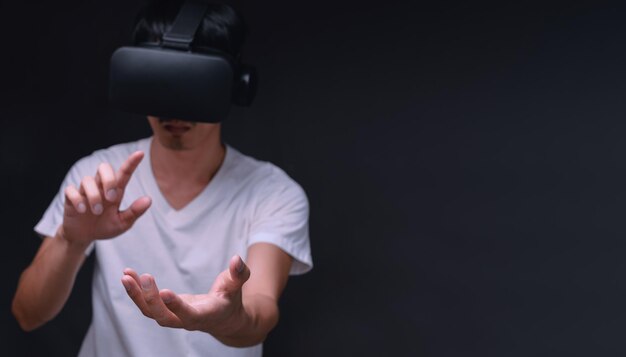 Technologie en ligne métaverse de connexion de lunettes VR