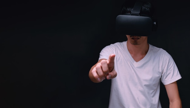 Technologie en ligne métaverse de connexion de lunettes VR