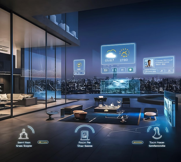 La technologie de la maison intelligente futuriste