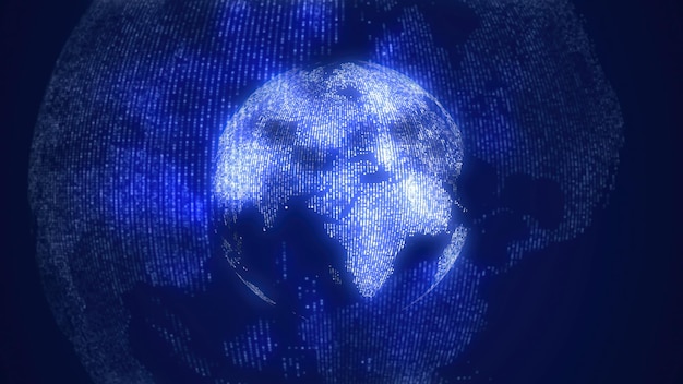 Technologie mondiale carte du monde globe worldmap icône 3d render backgroung