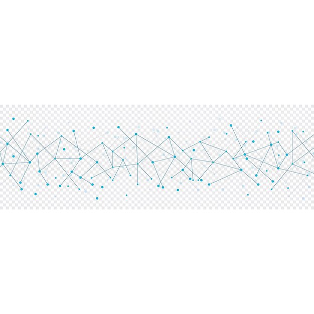 Technologie de réseau abstraite points géométriques réseau clipart reliant points et lignes réseau mondial