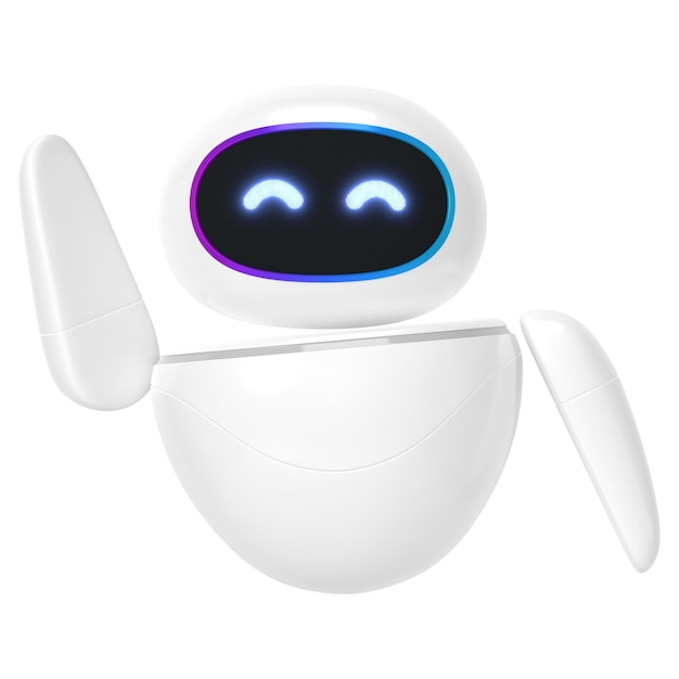 La technologie de robot PNG 3D à fond transparent
