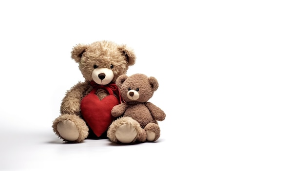 Teddy Day isolé sur fond blanc Génératif ai