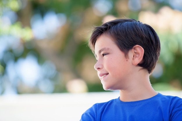 Tee-shirt drole enfant de dix ans avec bleu