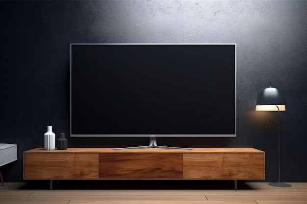 Une télé avec un écran noir