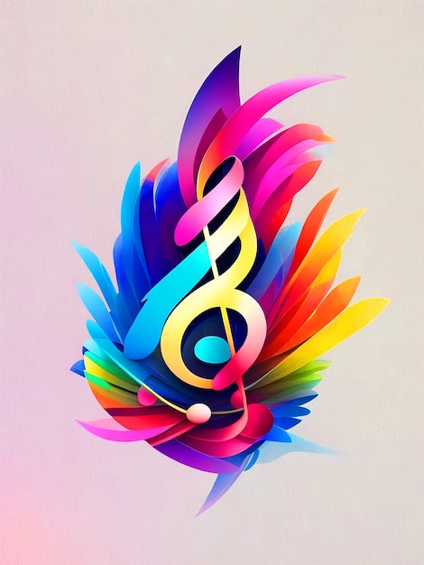 Téléchargement de la création de logo de musique colorée