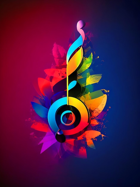 Téléchargement de la création de logo de musique colorée