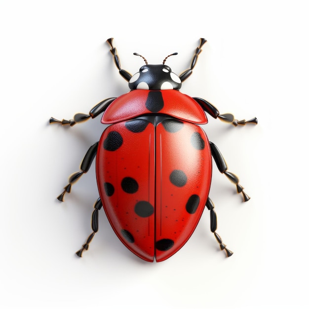 Télécharger une illustration très détaillée de la coccinelle en 3D avec une pigmentation explosive