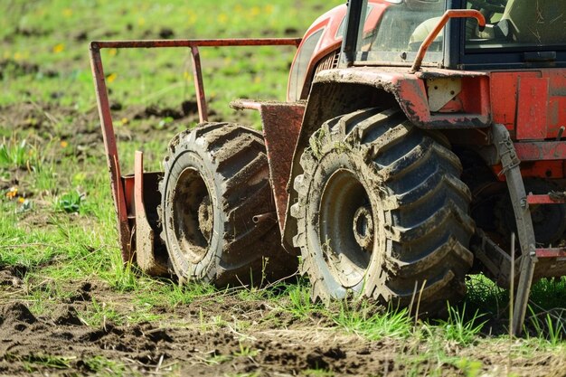 Téléchargeur à dérapage avec attache de coupe-herbe pour enlever l'herbe