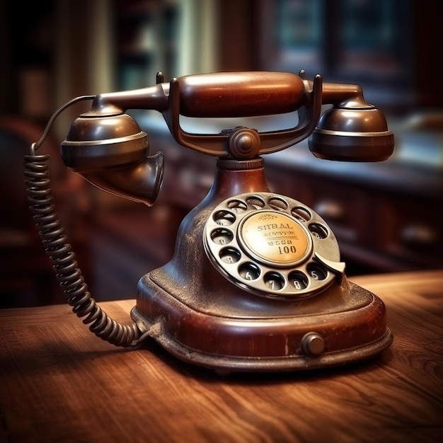 Un téléphone à l'ancienne avec le mot " appeler " dessus