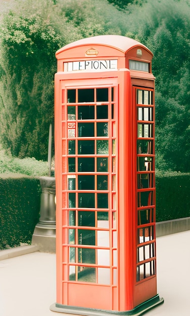 Photo un téléphone à boîte vintage sur la route