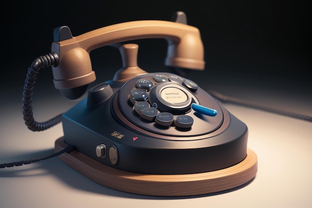Téléphone fixe traditionnel à manivelle, histoire classique, style rétro, vieux téléphone, papier peint