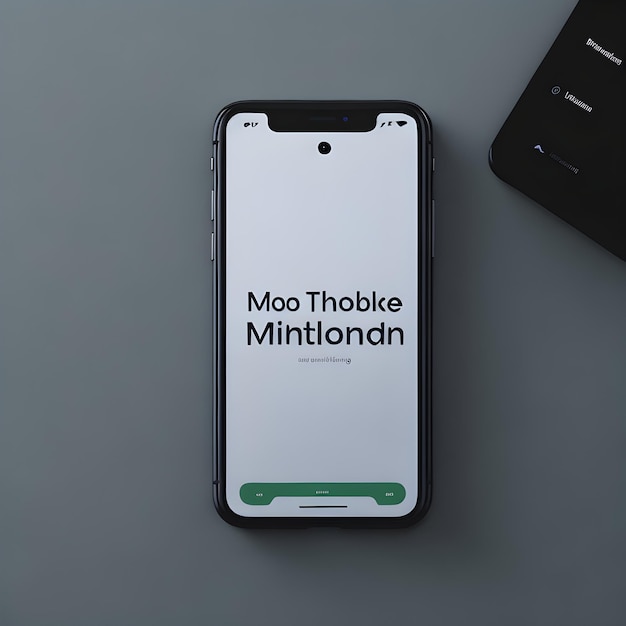 Un téléphone avec un moo thoke sur l'écran