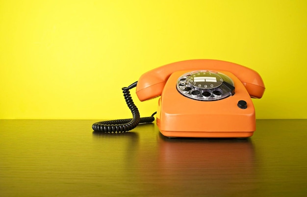 Le téléphone orange des années 70