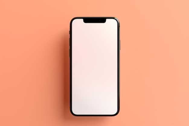 un téléphone portable avec un écran blanc