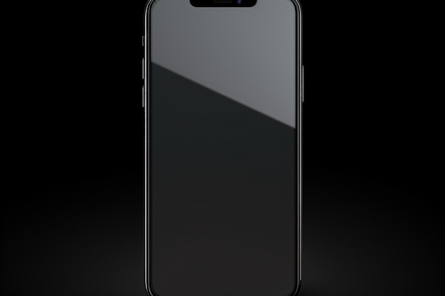 un téléphone portable noir avec un écran noir