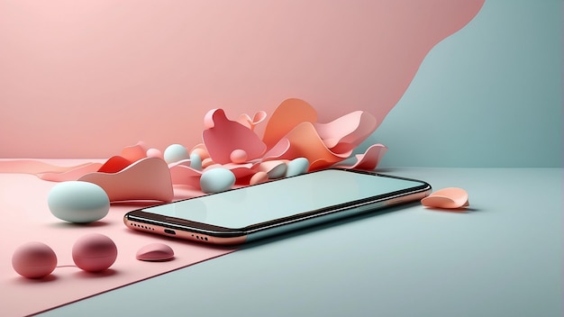 Photo un téléphone rose avec le mot samsung dessus