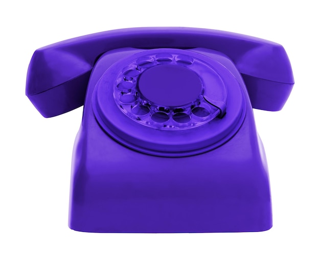 téléphone rotatif autocollant png objet rétro fond transparent